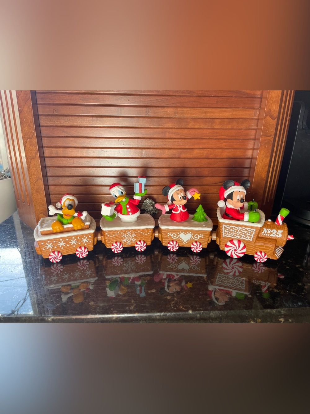 Disney Holiday Gingerbread Character Train - Brown, Red, Green
